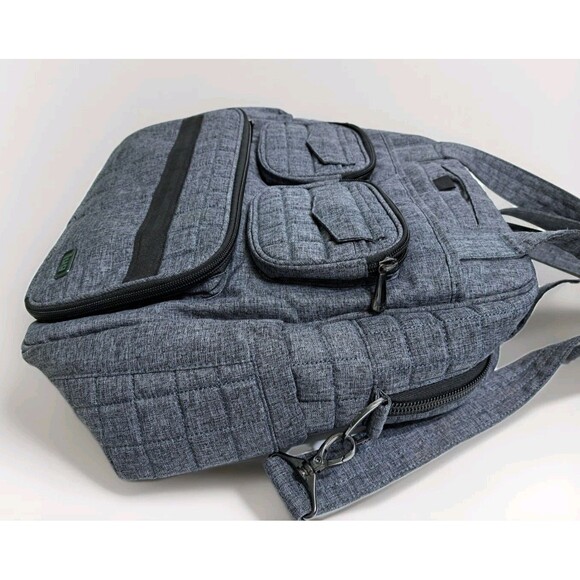 Lug Overnight Travel Gym Tote Puddle Jumper Quilted Gray Bag Carry On - Picture 3 of 13